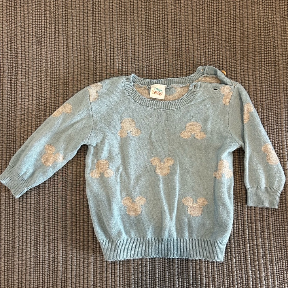 Blue and Grey Mickey Mouse sweater